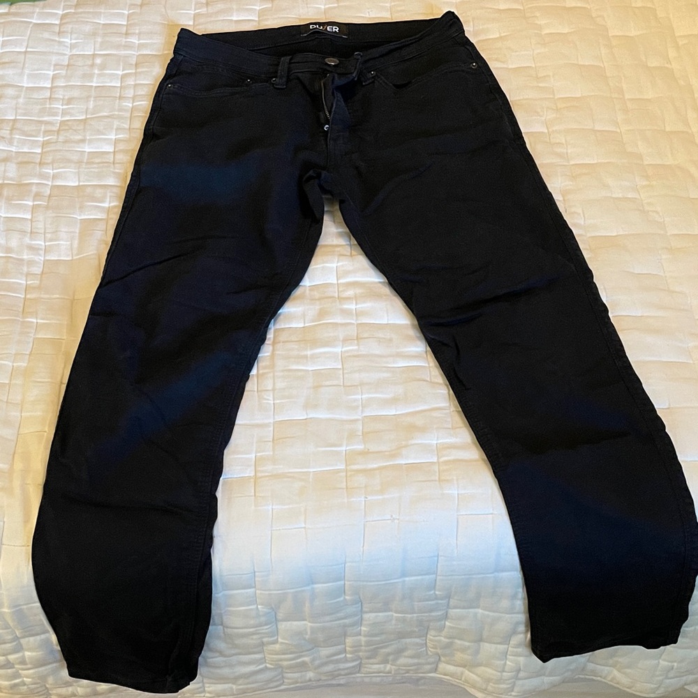 Men's DUER Black Pants - No Sweat Slim